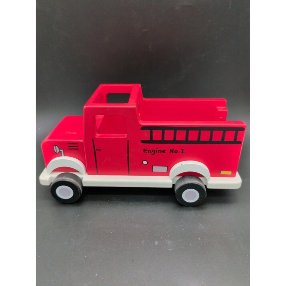 Jack Rabbit Creations Engine No. 1 Wooden Fire Truck Toy